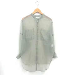 ディスコート Discoat シャツワンピ ワンピース ロング シースルー テールカット 長袖 F 薄緑 グリーン /TT