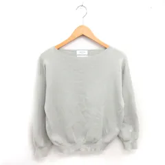 オペークドットクリップ OPAQUE.CLIP ニット セーター ボートネック 無地 シンプル 長袖 38 M ライトベージュ 薄茶 /TT