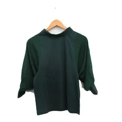 イノウェーブ innowave タグ付き ブラウス シャツ 七分袖 コットン シンプル M グリーン 緑 /KT10