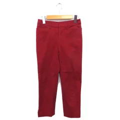 組曲sis クミキョクシス KUMIKYOKU SIS ストレート パンツ コットン 綿 スリット ジップフライ 無地 1 赤 レッド /NT9