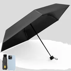 UPF50+ 100遮光 強化耐風骨】ポケット 折りたたみ傘 UVカット 晴雨兼用 コンパクト 携帯便利 紫外線遮断 日焼け止め 熱中症対策 おりたたみ傘【超軽量 涼感設計 超撥水 耐風頑丈 収納ポーチ付き ビジネス/旅行 日傘 レディース/メンズ用 母の日 