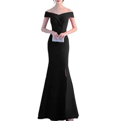 [PHOLEEY] ロング ドレス マーメイドドレス タイト パーティードレス ワンショルダー スリット ドレス キャバ ドレス 上品 同窓会 謝恩会 お呼ばれドレス 成人式 演奏会 披露宴 結婚式 0