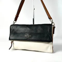 美品 kate spade ショルダーバッグ レザー ホワイト ブラウン