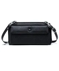 [Four leaf] レディース スマホポーチ 本革 ショルダーバッグ 斜めがけ 小さめ ミニバッグ タッチスクリーン対応 財布機能付き 多機能ポシェット 軽量 おしゃれ 可愛い (ブラック) [ブラック]