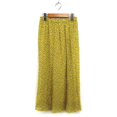 スピック&スパン Spick&Span フレア スカート ロング 小花柄 ドローストリング ゆったり 36 黄 イエロー /NT5
