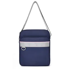 【新品】 [Freaks on Fleek] スクールバッグ ショルダー バッグ スクールバック トートバッグ JK 肩掛け 制服 風 斜め掛けショルダー 女子 学生 カバン 高校生 修学旅行 教科書 学校 通学 制服 高校 (ダークブルー/ピンク) 1