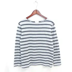 ユナイテッドアローズ A DAY IN THE LIFE UNITED ARROWS Tシャツ カットソー ボーダー ボートネック 長袖 S グレー ブラック 黒 /TT