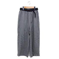 ニコアンド Niko and.. 千鳥柄 ワイド イージーパンツ ベルト ゆったり M 黒 ブラック /NT4