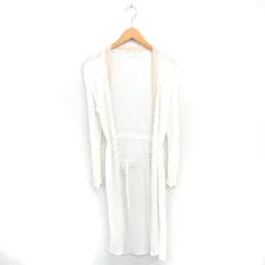 ブージュルード Bou Jeloud カーディガン サマーニット ロング 透け感 ウエストリボン 薄手 長袖 FREE アイボリー /TT