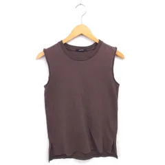 ジャーナルスタンダード JOURNAL STANDARD タンクトップ カットソー 無地 シンプル 綿 コットン ノースリーブ 茶 ブラウン /TT