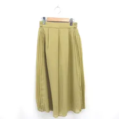 ビームスハート BEAMS HEART ワイド スカンツ パンツ プリーツ ロング 薄手 オリーブ /TT