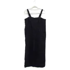 ラウンジドレス ガリャルダガランテ Loungedress GALLARDAGALANTE リネン サロペットパンツ ワイドパンツ ロング 無地 ゆったり F ブラック 黒 /FT7
