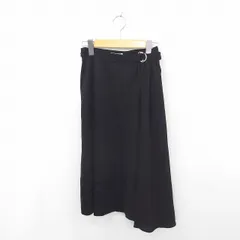 クラネ CLANE タグ付き フレア スカート ロング 切替 薄手 0 黒 ブラック /TT