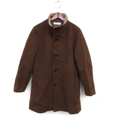 B&Y ユナイテッドアローズ BEAUTY&YOUTH ビューティー&ユース スタンドカラー ラグランスリーブ コート ミドル 起毛 ウール スリット S 茶 ブラウン /NT9