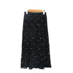 スナイデル SNIDEL ギャザースカート ロング 花柄 F ブラック 黒 /KT29