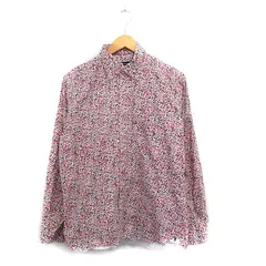 フィールドドリーム field/dream シャツ ブラウス 長袖 コットン 花柄 L レッド 赤 /KT9