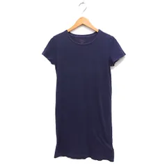 ポロ ラルフローレン POLO RALPH LAUREN 国内正規品 Tシャツ ワンピース 半袖 ひざ丈 丸首 コットン 綿 S ネイビー 紺 /FT16
