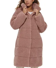リーバイス レディース アウター ジャケット・ブルゾン コート Levis Womens Long Sherpa SnapClosure Teddy Coat Mauveのサムネイル