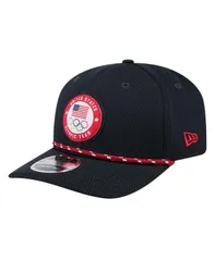 【送料無料】 ニューエラ メンズ 帽子 アクセサリー Mens Navy Team USA Rope 9SEVENTY Stretch Snap Adjustable Hat Navy