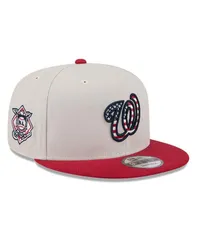 【送料無料】 ニューエラ メンズ 帽子 アクセサリー Mens Red Washington Nationals 2024 Fourth of July 9FIFTY Snapback Hat Khaki