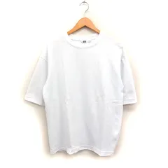 ユニクロ UNIQLO U エアリズム コットン オーバーサイズ Tシャツ 5分袖 無地 L ホワイト 白 /FT22
