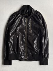 00s Old Gap 2重ジップギミック レザージャケット 短丈 黒 Y2K - メルカリ