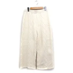 フリークスストア FREAKS STORE ニット ワイドパンツ ロング ケーブル編み コットン 綿 F アイボリー 白 /FT16