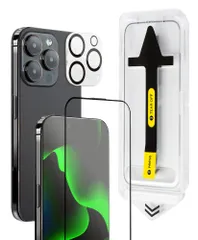 プレミアム ガラスフィルム iPhone 17 Pro Max 保護フィルム + カメラフィルム セット ガイド枠付き 簡単貼り付け 日本メーカー [レギュラー] [iPhone 17 Pro Max 用 (6.9インチ)]