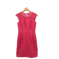 リランドチュール Rirandture 総レース ワンピース ノースリーブ ロング コットン ビジュー 1 ピンク /KT13