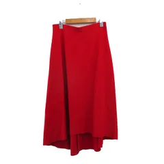 アナイ ANAYI フレア スカート ロング ウール シンプル 38 レッド 赤 /KT42