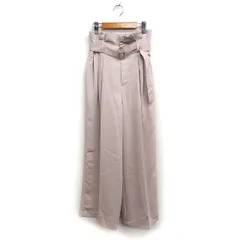 フレイアイディー FRAY I.D タック ワイドパンツ センタープレス ベルト 無地 1 ベージュ /FT48