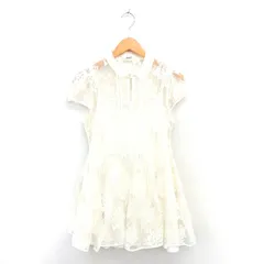 スナイデル SNIDEL シャツワンピース ミニ レース ウエスト切替 インナーワンピース 半袖 F アイボリー /TT