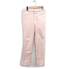 ザラウーマン ZARA WOMAN スキニー スリム パンツ 裾ZIP 無地 コットン 綿 36 ピンク /FT40