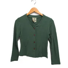 ホコモモラ JOCOMOMOLA ウール Vネック カーディガン ニット 無地 40 グリーン 緑 /FT49