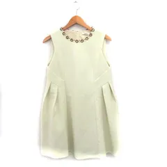 スナイデル SNIDEL Aライン ワンピース ミニ ノースリーブ シンプル 0 イエロー 黄 /KT6