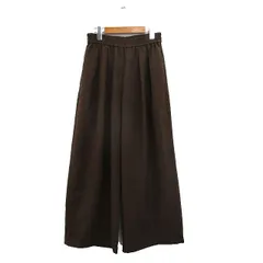 ローリーズファーム LOWRYS FARM ワイドパンツ ギャザー シンプル M ブラウン 茶 /KT16