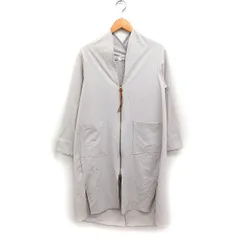 カーキ kha:ki ロング コート アウター Vネック 無地 01 グレージュ /FT6