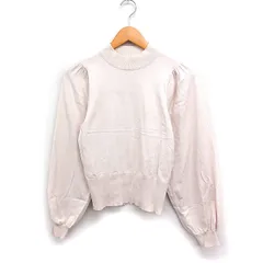 スライ SLY パフスリーブ ニット セーター 長袖 無地 F ベージュ /FT7