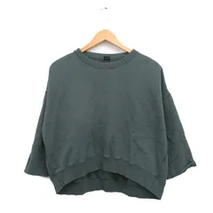 アーバンリサーチ ドアーズ URBAN RESEARCH DOORS トレーナー  スウェット 七分袖 コットン シンプル ワンサイズ カーキ /KT40