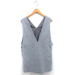 ロッソ ROSSO アーバンリサーチ ジャンパースカート ワンピース ひざ丈 Vネック 厚手 ノースリーブ FREE グレー /TT