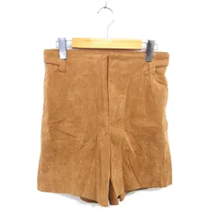 B&Y ユナイテッドアローズ BEAUTY&YOUTH ビューティー&ユース キュロット ショート パンツ フェイクスエード 人工皮革 ジップフライ M ベージュ 茶 /TT