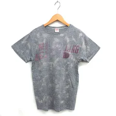 デニムダンガリー DENIM DUNGAREE カットソー Tシャツ プリント 英字 コットン 綿 ボートネック 半袖 03 グレー /NT14