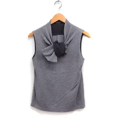 メイソングレイ MAYSON GREY ノースリーブ カットソー ツートンカラー 無地 2 グレー チャコールグレー /FT41