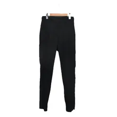 ザラ ZARA スラックス パンツ センタープレス コットン シンプル XS ブラック 黒 /KT11