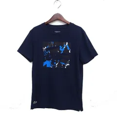 ラコステ LACOSTE SPORT 国内正規品 ウルトラドライ ロゴプリント Tシャツ 半袖 丸首 3 ネイビー 紺 /FT8