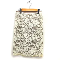 ボールジー BALLSEY トゥモローランド レース タイト スカート ひざ丈 スリット バックジップ 36 茶 ブラウン ベージュ /NT9