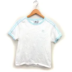 アディダス adidas 国内正規品 カットソー Tシャツ スリーストライプス ロゴプリント ラグランスリーブ L ライトブルー 白 ホワイト /NT26