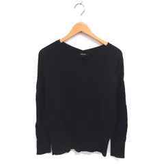 アンタイトル UNTITLED ニット セーター Vネック 無地 シンプル ウール シルク混 長袖 4 黒 ブラック /TT