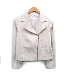 プロポーション ボディドレッシング PROPORTION BODY DRESSING フェイクスエード ライダースジャケット シンプル M アイボリー 白 /KT34