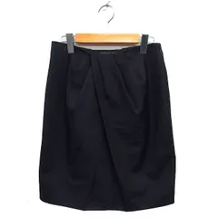 ユナイテッドアローズ UNITED ARROWS タック タイト スカート ミニ サイドジップ コットン混 40 黒 ブラック /NT26